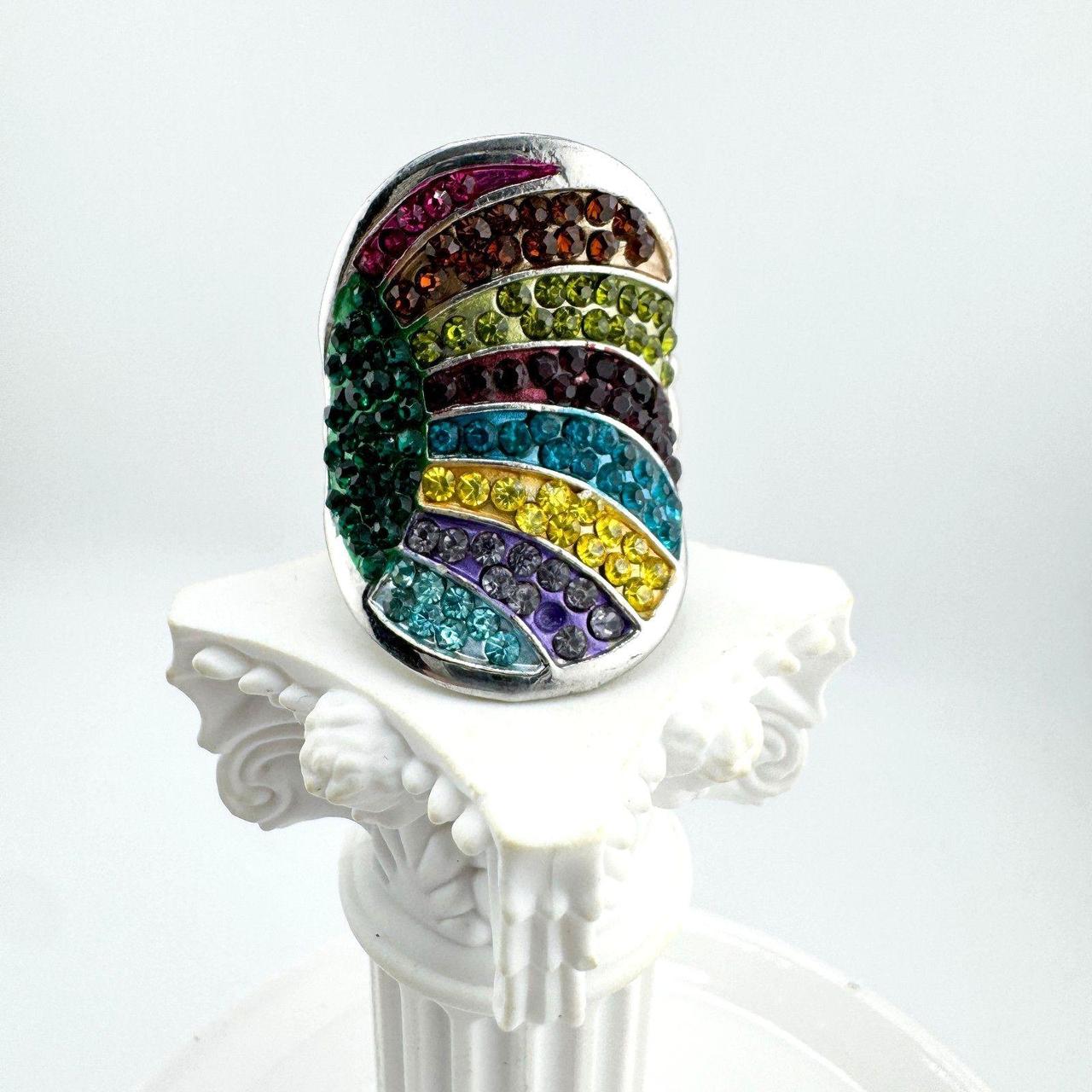 Source Unknown Women's Ring - Multi/Green – Vinta… - image 5