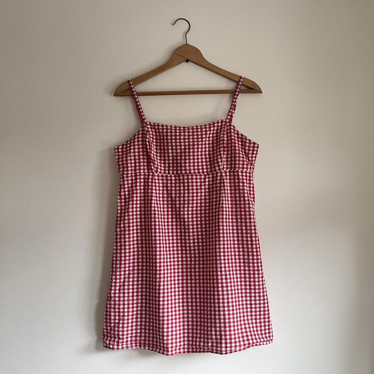 Urban Outfitters red gingham coquette dress Size... - Depop