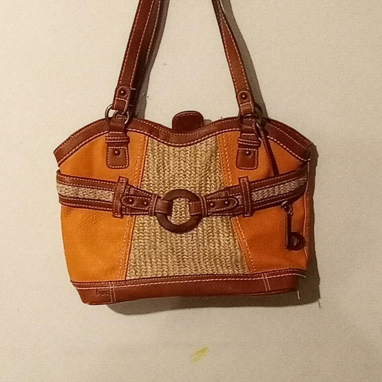 Beautiful handbag. orange, brown color. Shoulder... - Depop