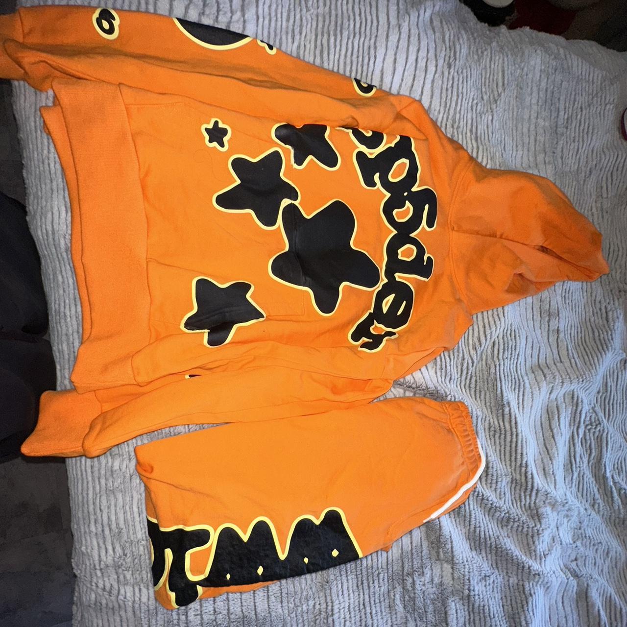 Men's Sp5der Worldwide Sweatsuit - Orange - US S | Depop