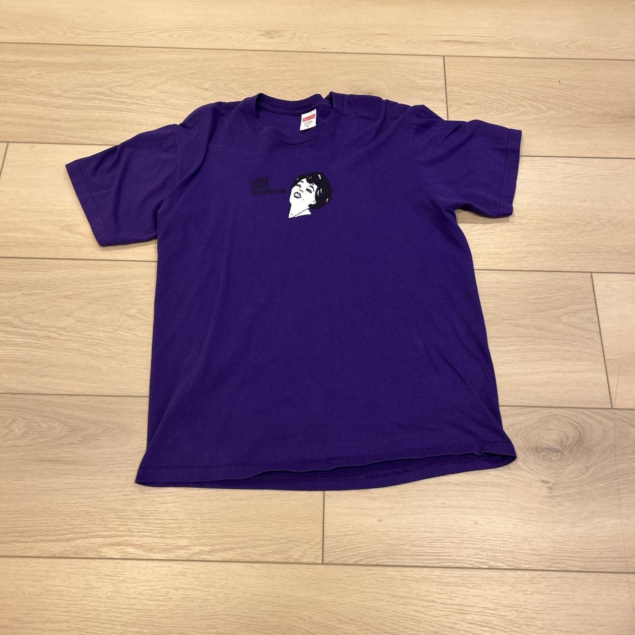 Supreme “love that supreme” retailer tee purple