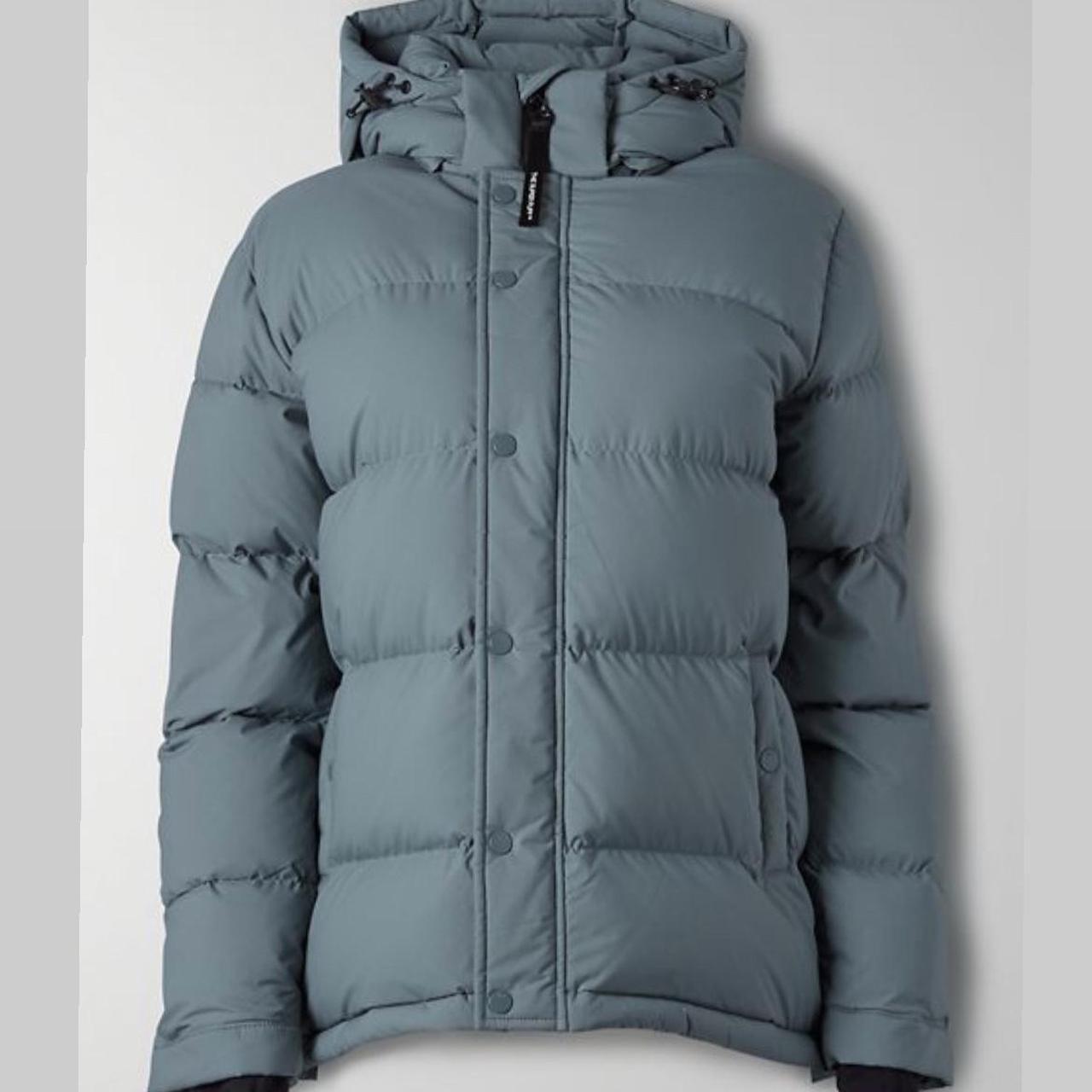 Aritzia Women's Blue Coat | Depop