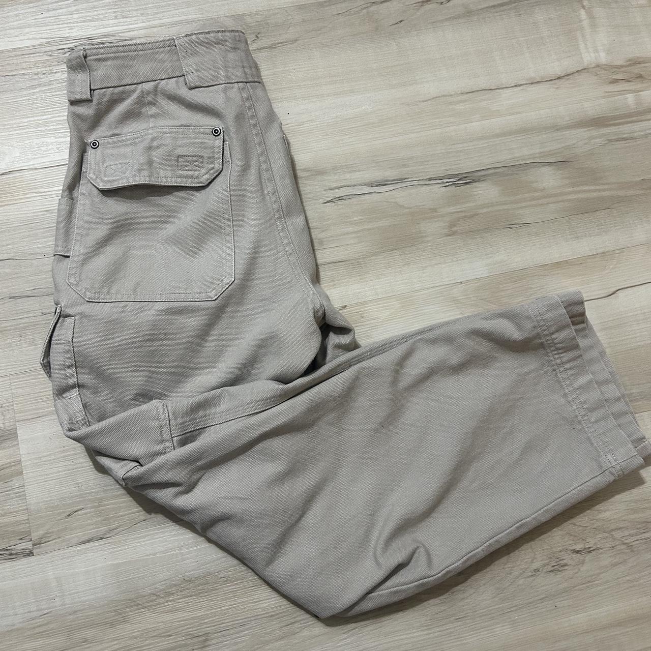 Straight Leg Cargo Pants Beige Size 30x30 - Depop