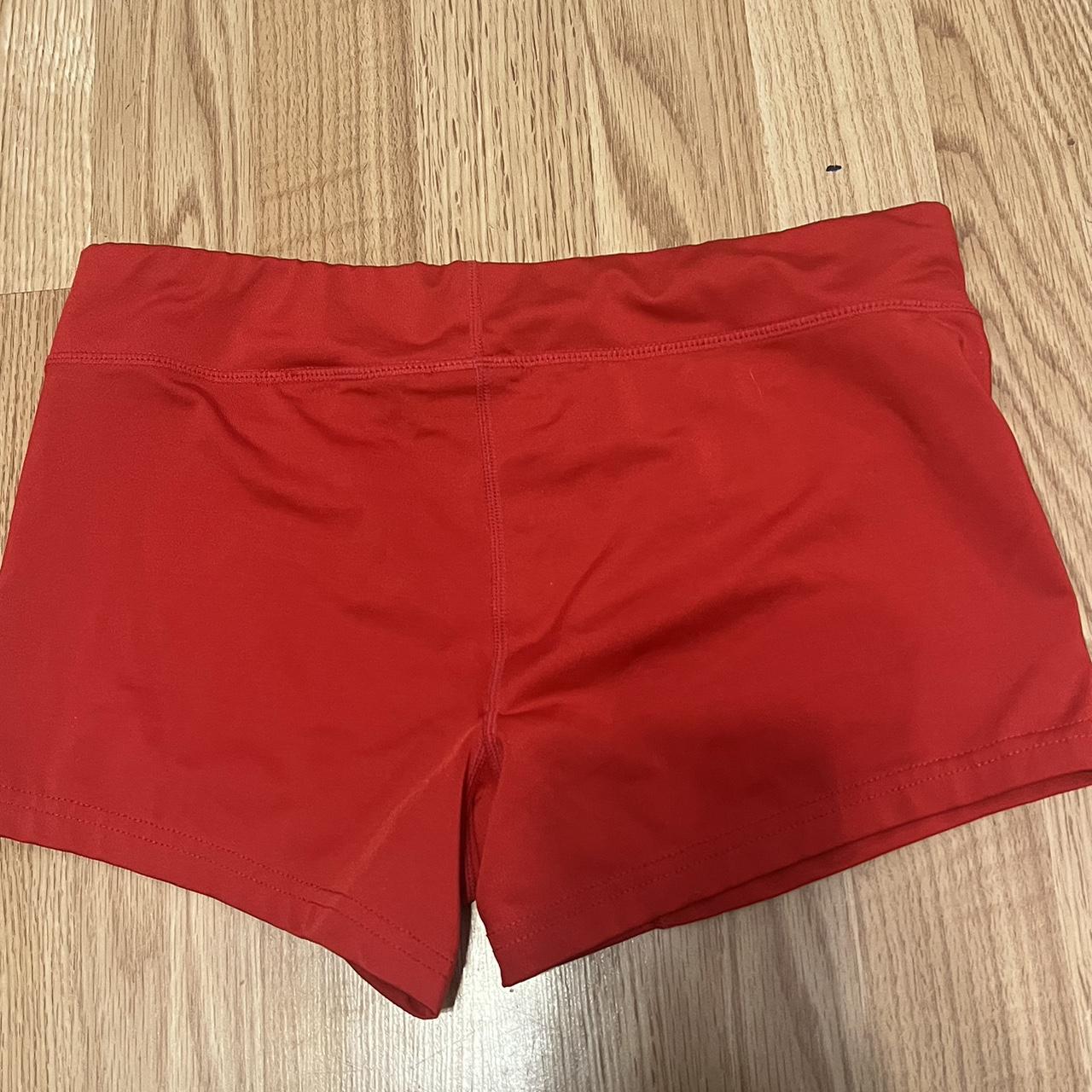 womens red nike spandex shorts