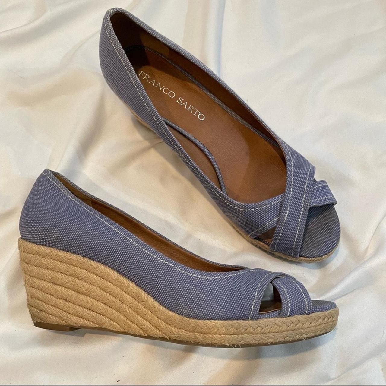 Franco sarto blue wedges fashion