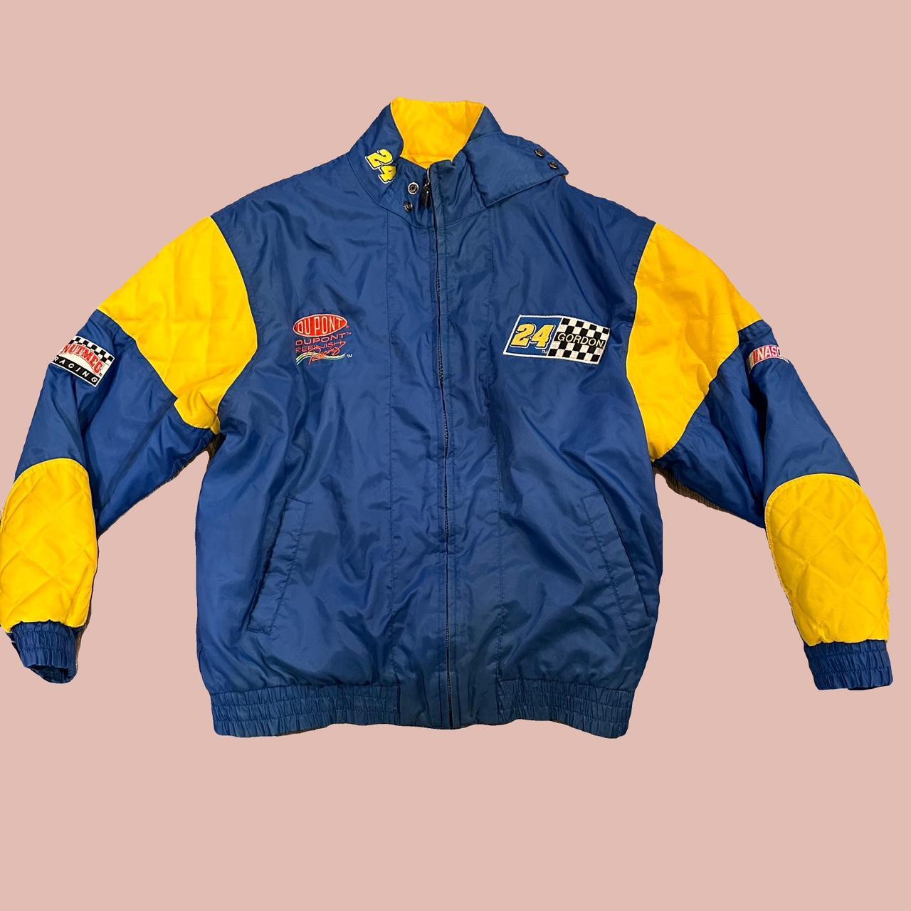 90s nutmeg nascar jeff gordon du pont racing jacket,... - Depop