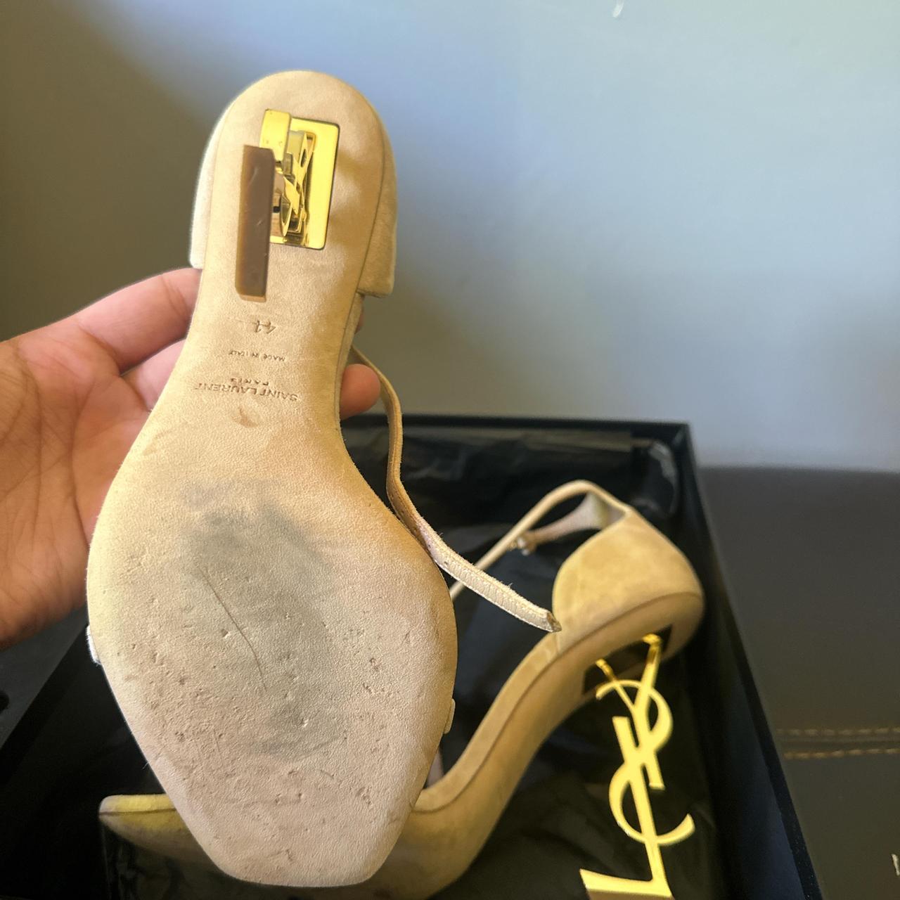 YSL サイズ34 タイニーカサンドラビルクリップウォレット（シャイニーレザー