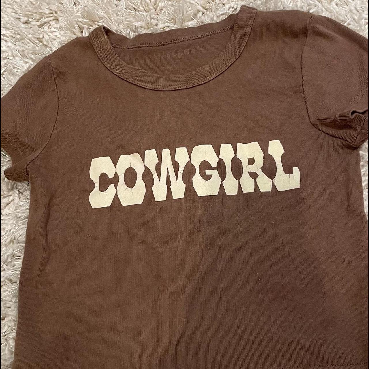 Brandy cowgirl baby tee •fits good •really cute - Depop