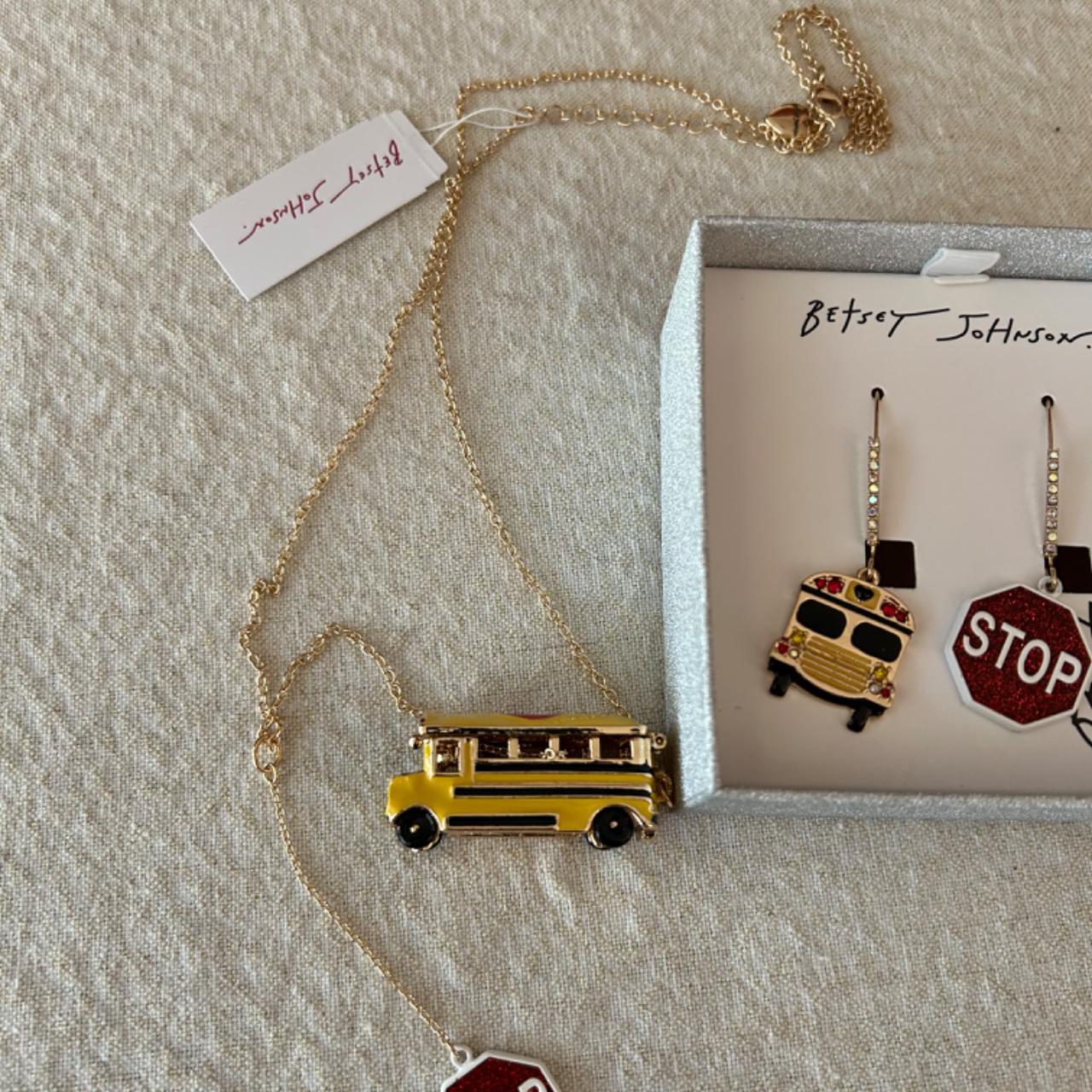 Buy Betsey Johnson school bus necklace