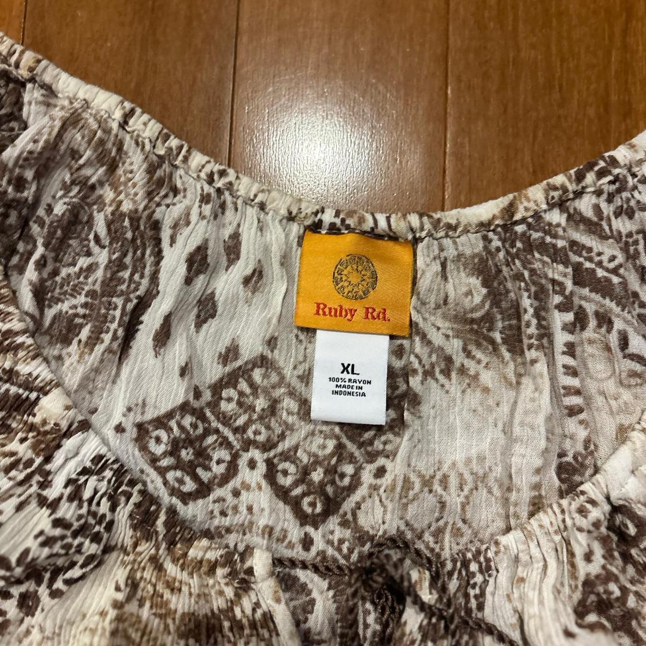 Ruby Rd. Women's Blouse - Brown/Multi - XL – Ruby… - image 3