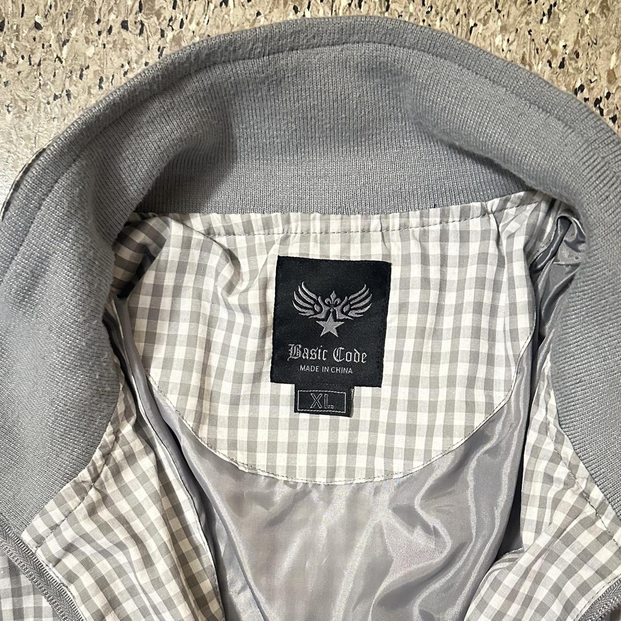 Men's Bomber Jacket - Grey/Multi - XL – Basic cod… - image 2