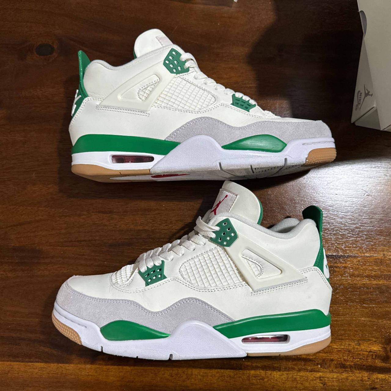 Jordan pine 4s - worn like twice - box included - Depop