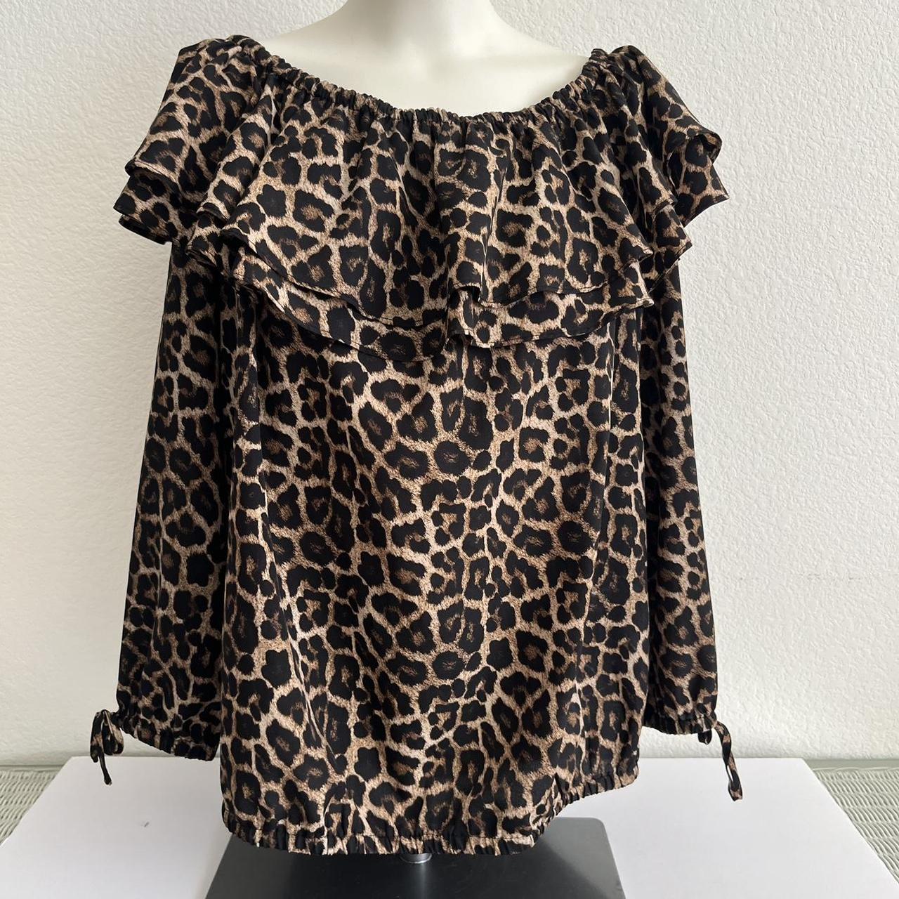 Michael kors leopard print blouse online