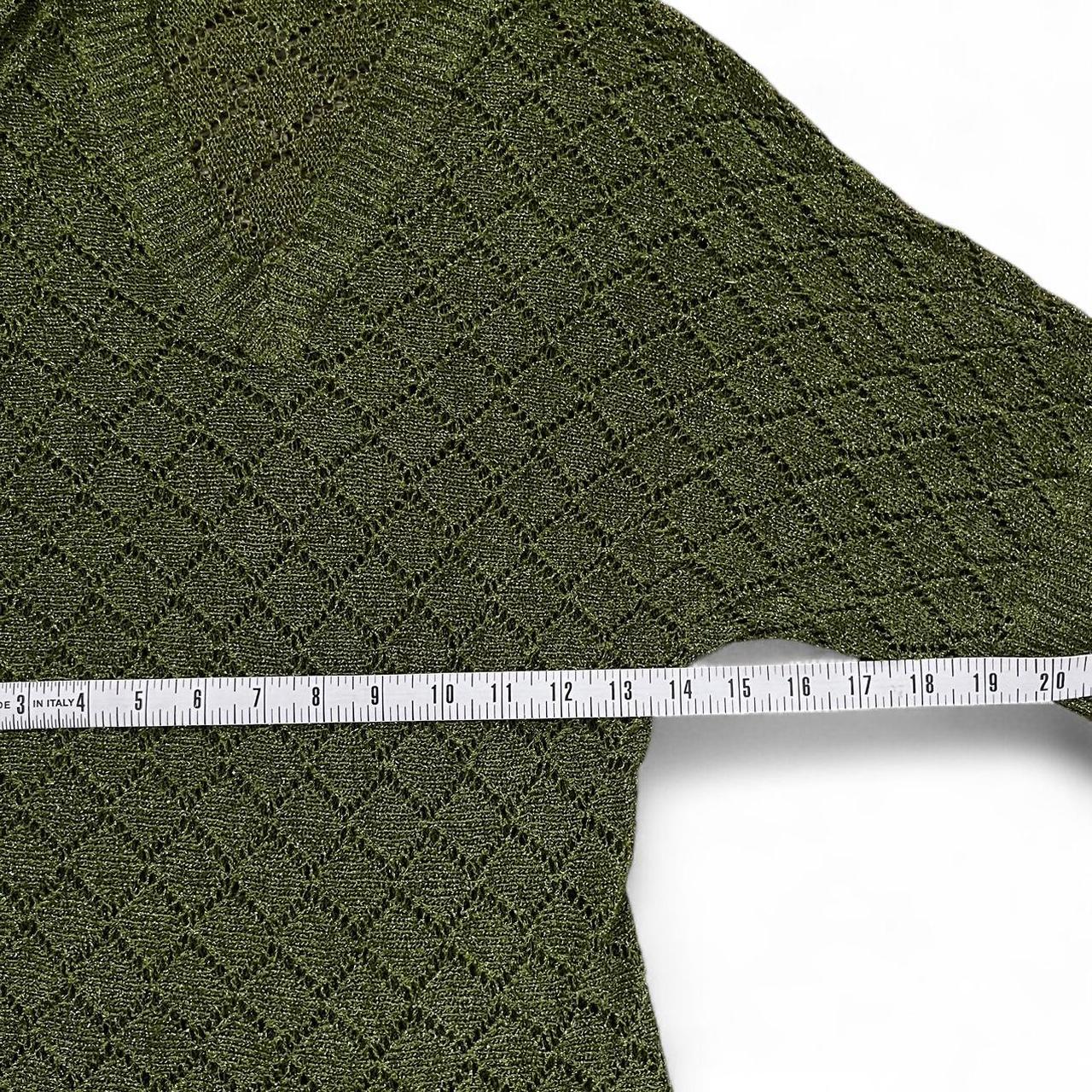 Cache Women's Top - Green - S – Cache Green Metal… - image 5