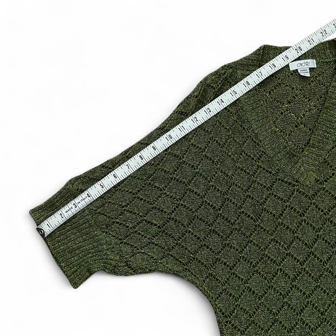 Cache Women's Top - Green - S – Cache Green Metal… - image 7