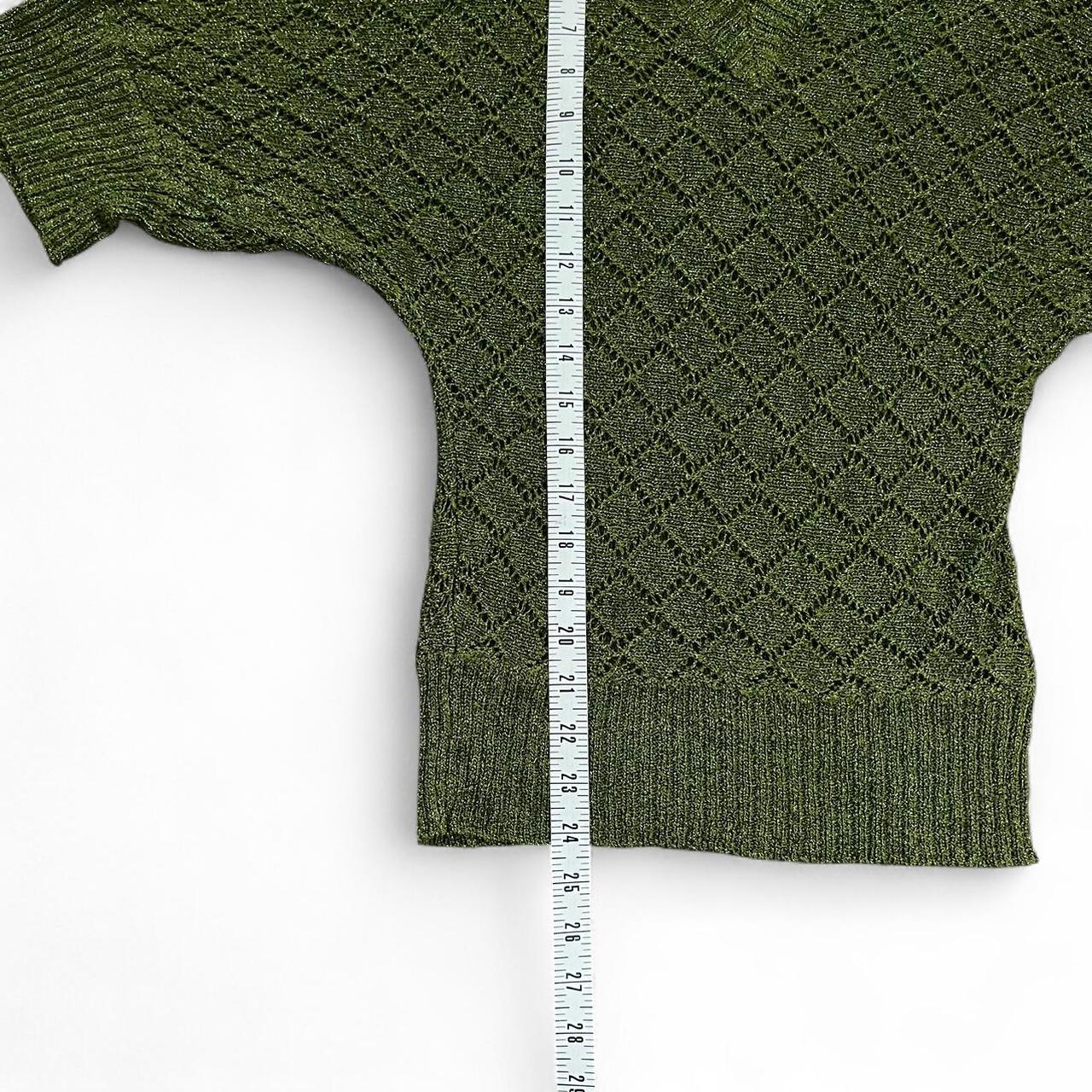 Cache Women's Top - Green - S – Cache Green Metal… - image 6