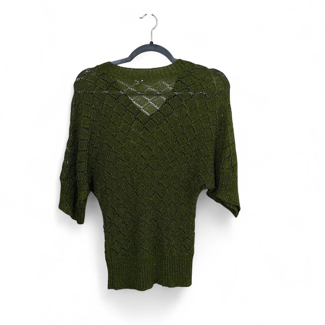 Cache Women's Top - Green - S – Cache Green Metal… - image 3
