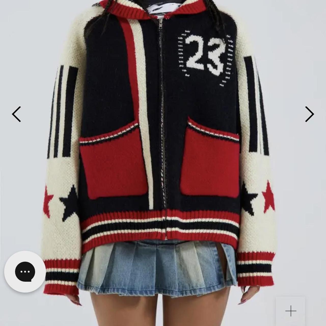 Jaded London team 23 knitted zip up. , In perfect