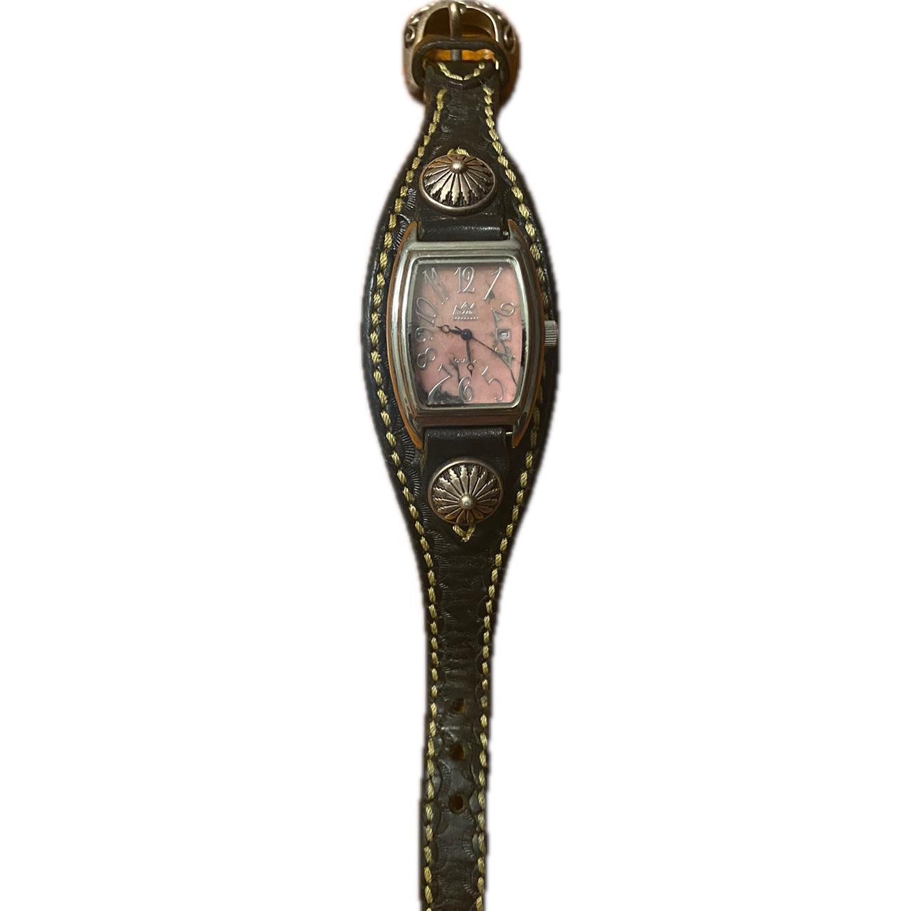 Vintage SAAD western style watch w/ leather Depop
