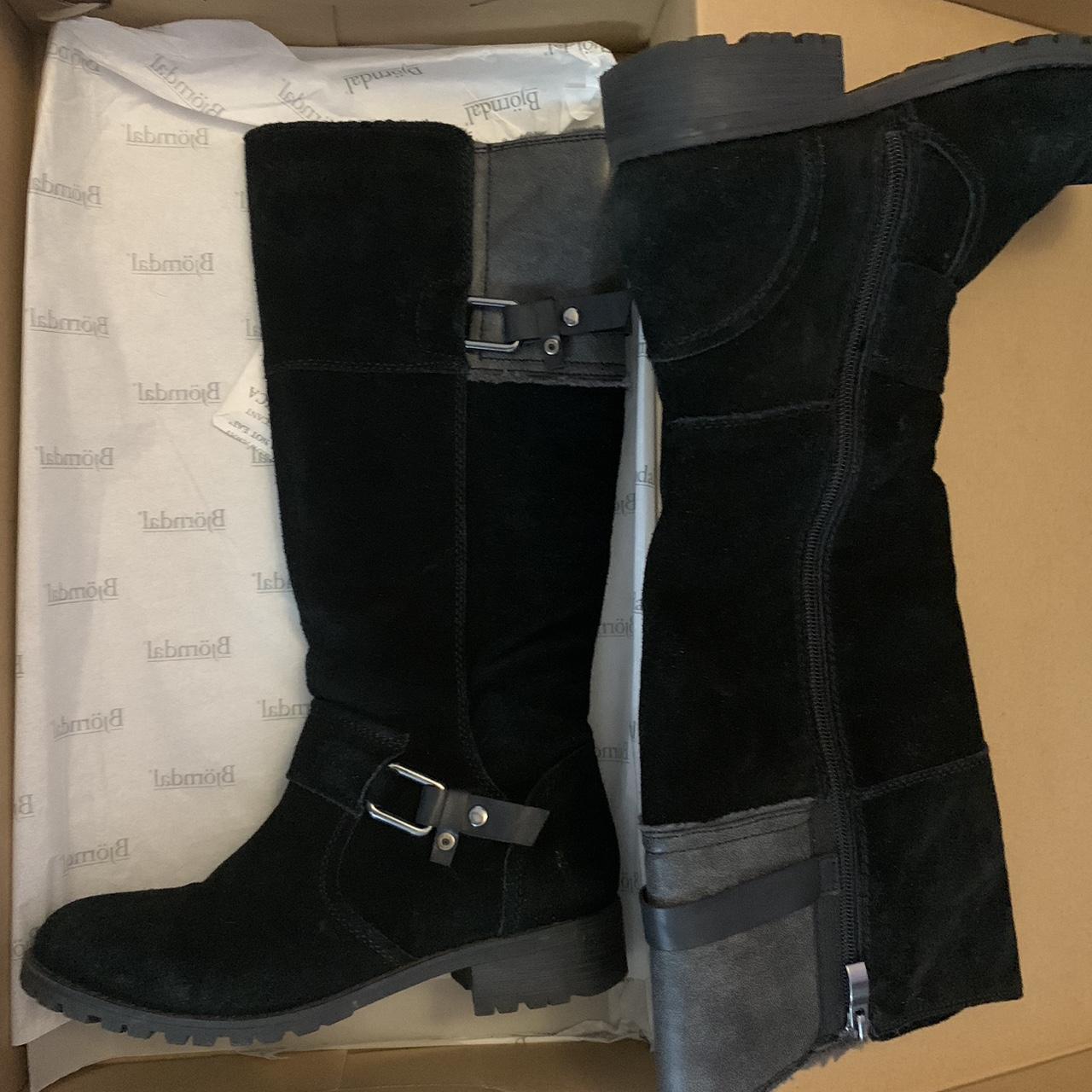 Tall black Bjorndal boots in great condition Retail. Depop