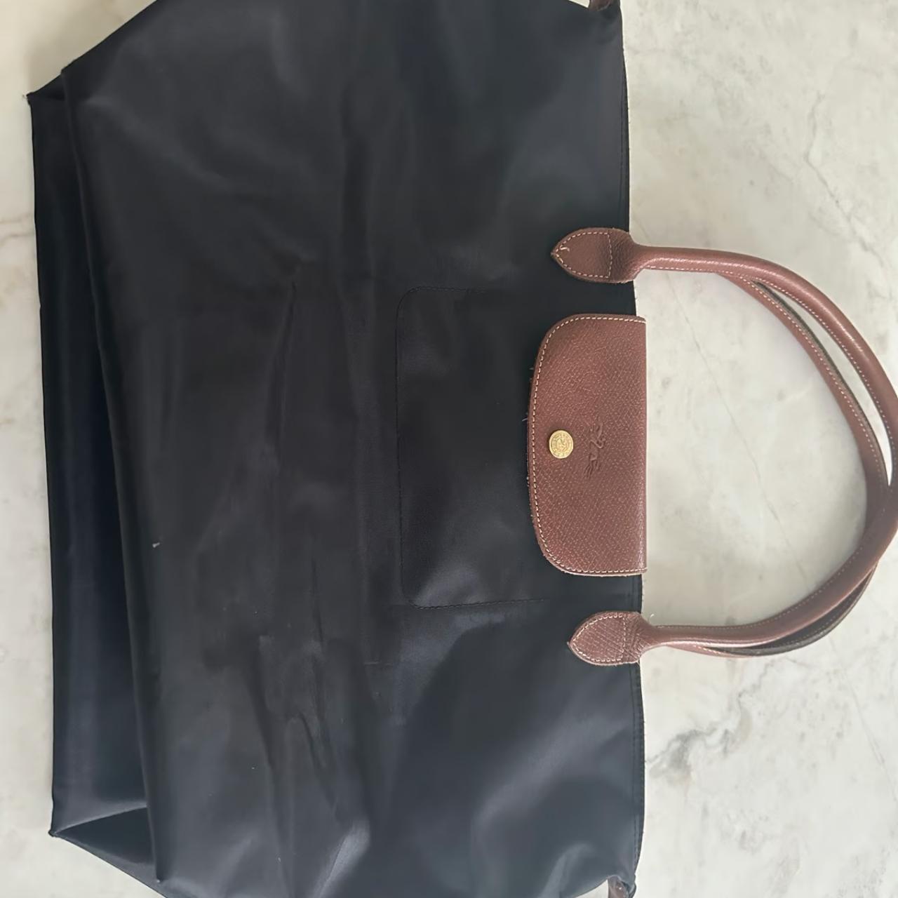 Large navy Longchamp tote Used Torn corners Depop