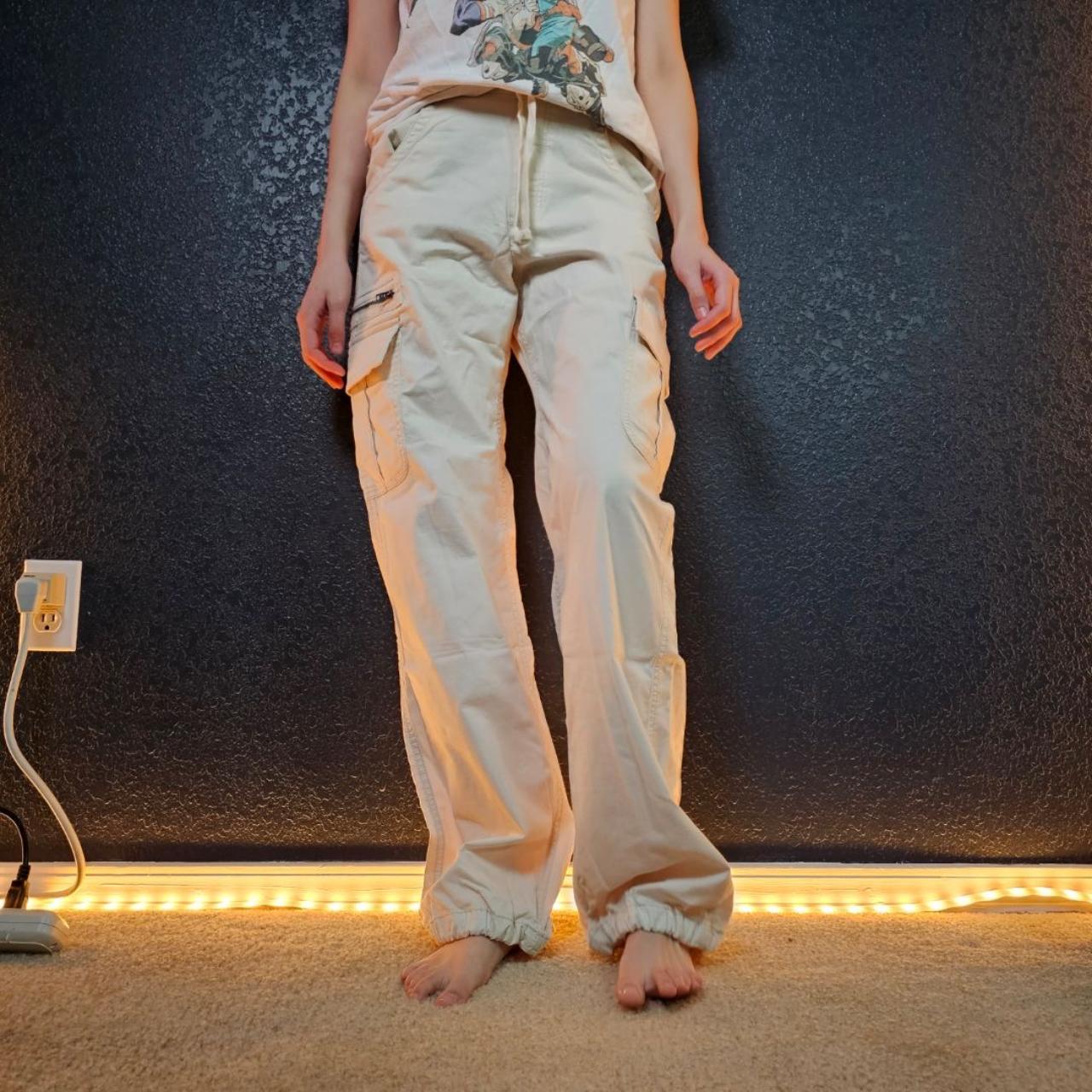 Hollister parachute baggy tan Hollister Depop