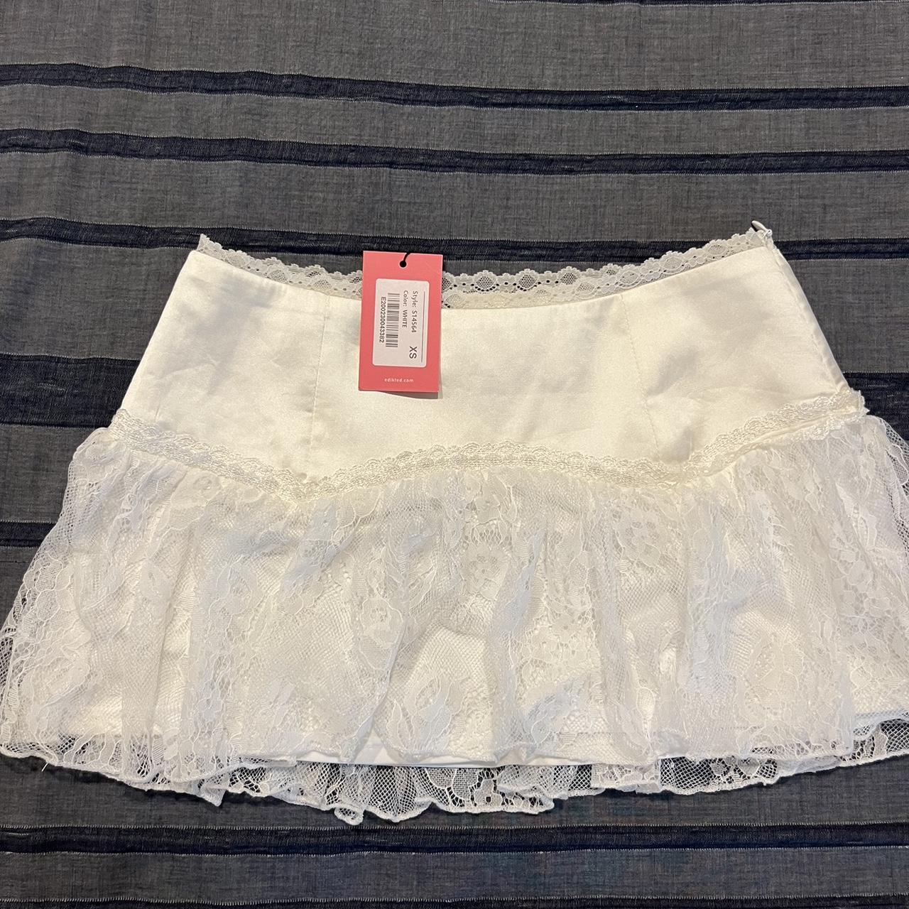 Edikted Women's Skirt - White - XS – Edikted Whit… - image 2