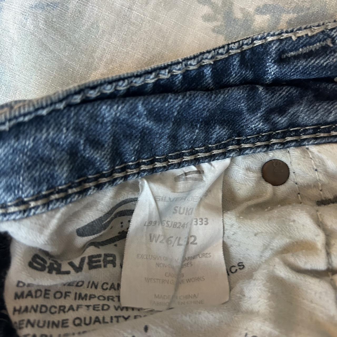 Suki Bootcut Low-waisted Silver Jeans - Depop