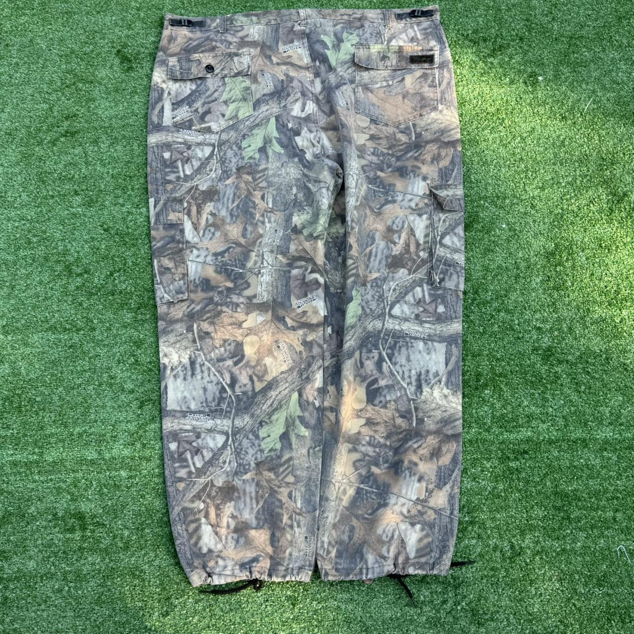 Liberty Camo cargo pants with a baggy fit,