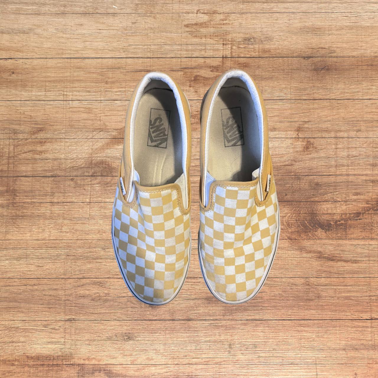 Mens yellow cheap checkered vans