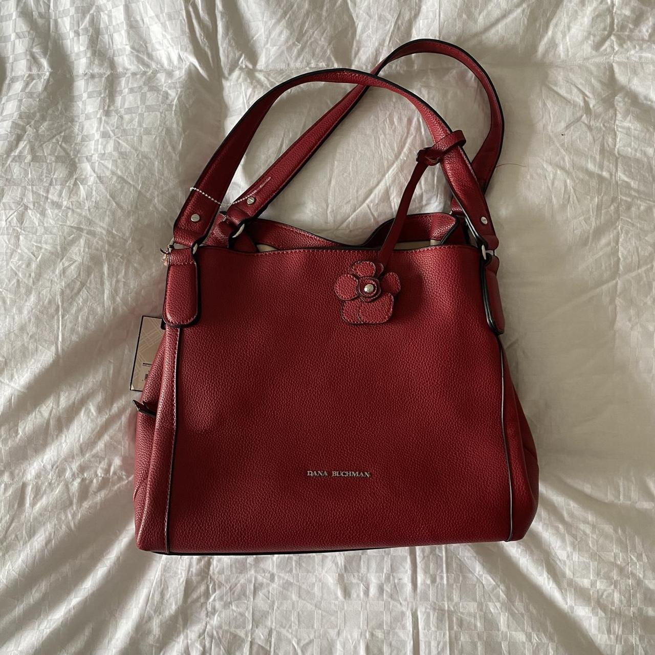 Dana Buchman Women's Tote bags Red/Burgundy – vintage Dana