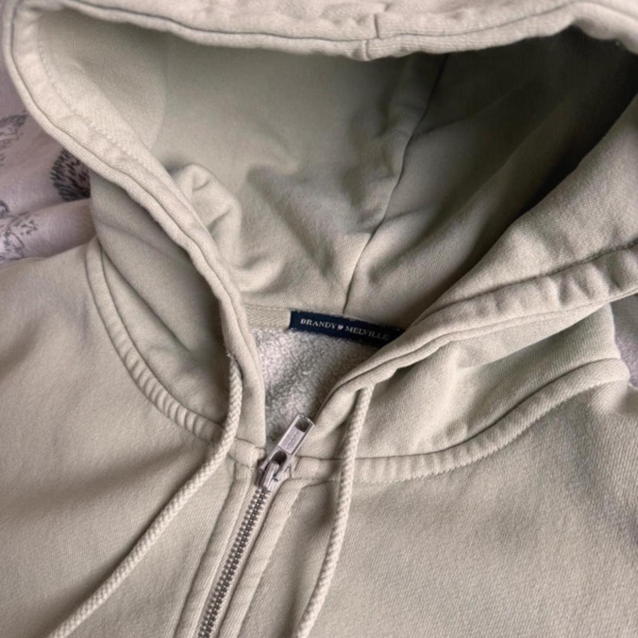 Brandy Melville oversized Sage Green Carla Hoodie... Depop