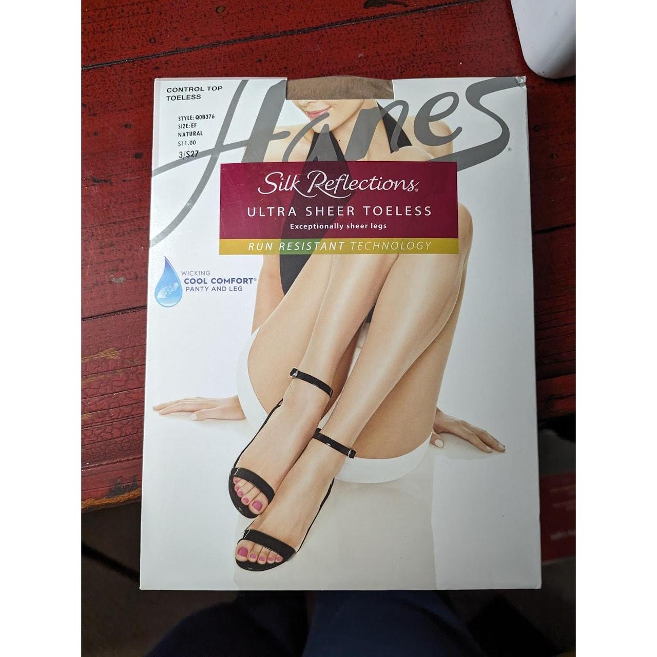 Hanes silk reflections toeless pantyhose hotsell