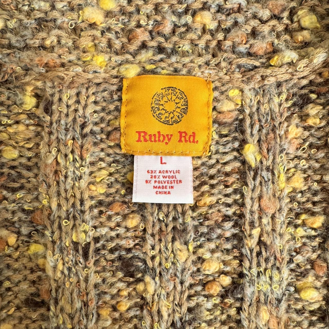 Ruby Rd. Women's Cardigan - Brown/Multi - L – Rub… - image 3