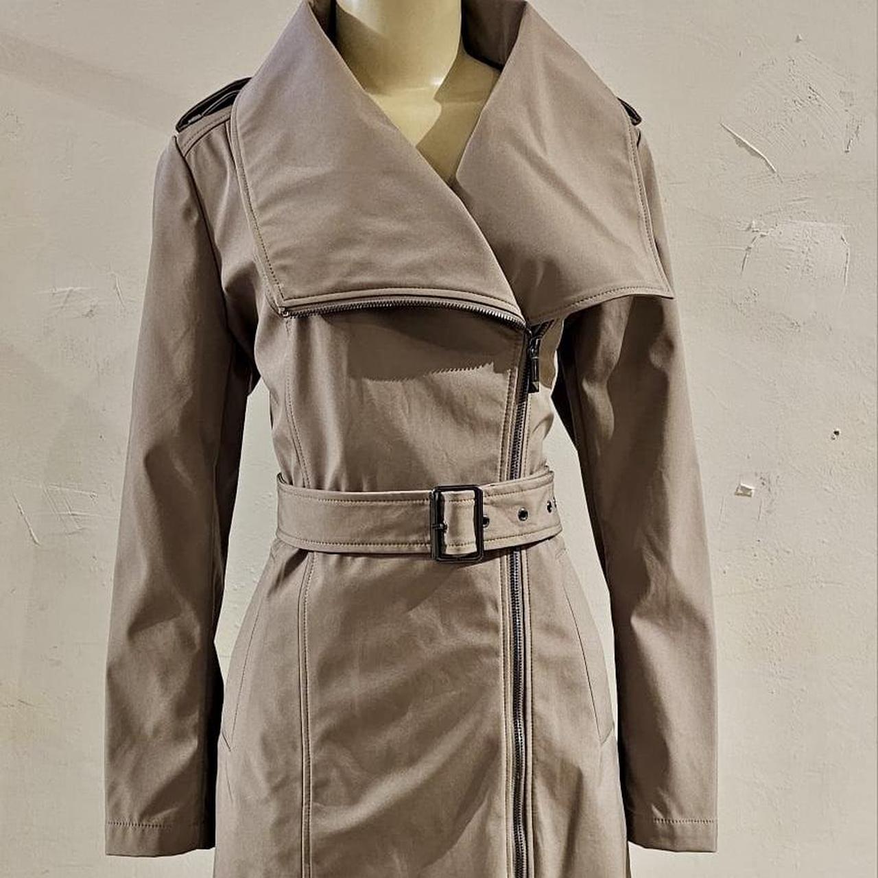 BCBG Taupe Raincoat Master the rainy days with