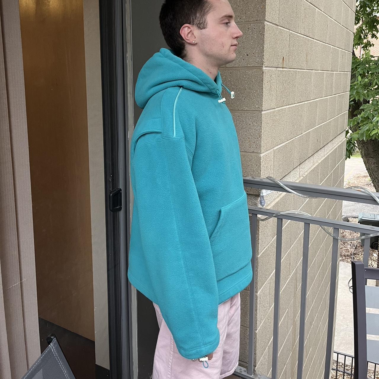 Turquoise Ader Error Heavy fleece hoodie Size L Very | Depop