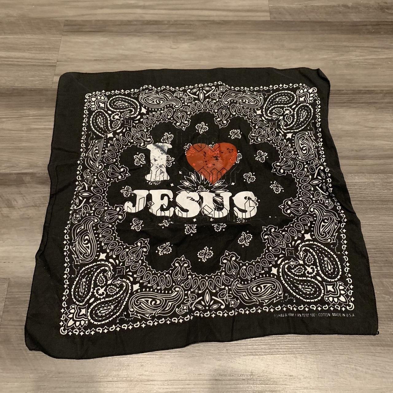 I love Jesus bandana Midnight studios midnight rave... Depop