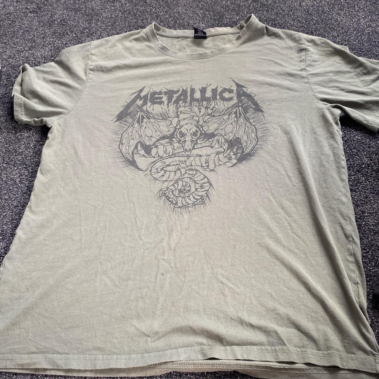 Green Metallica graphic t shirt 3XL Kmart Depop