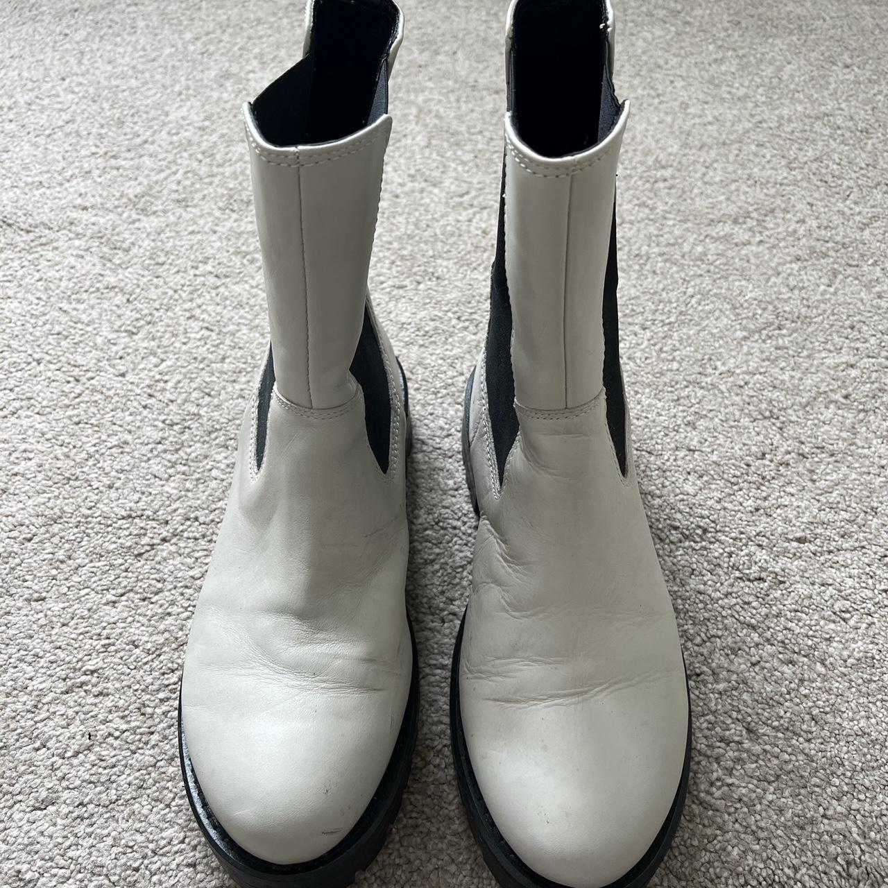 Marks and shop spencer white boots