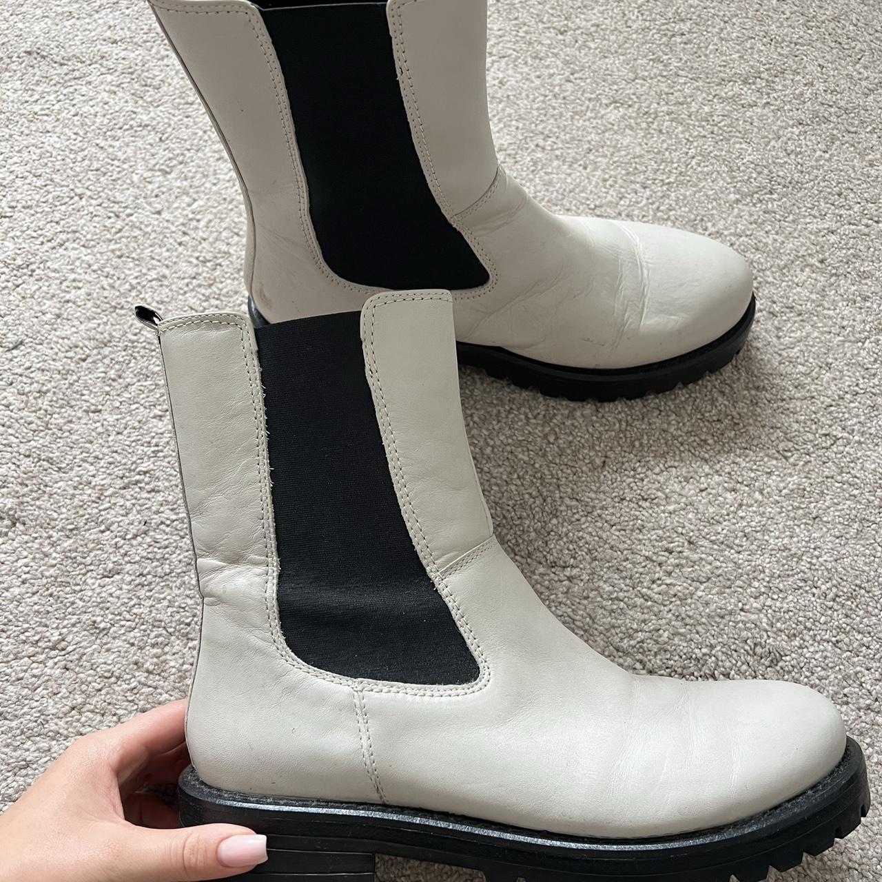 Marks and shop spencer white boots