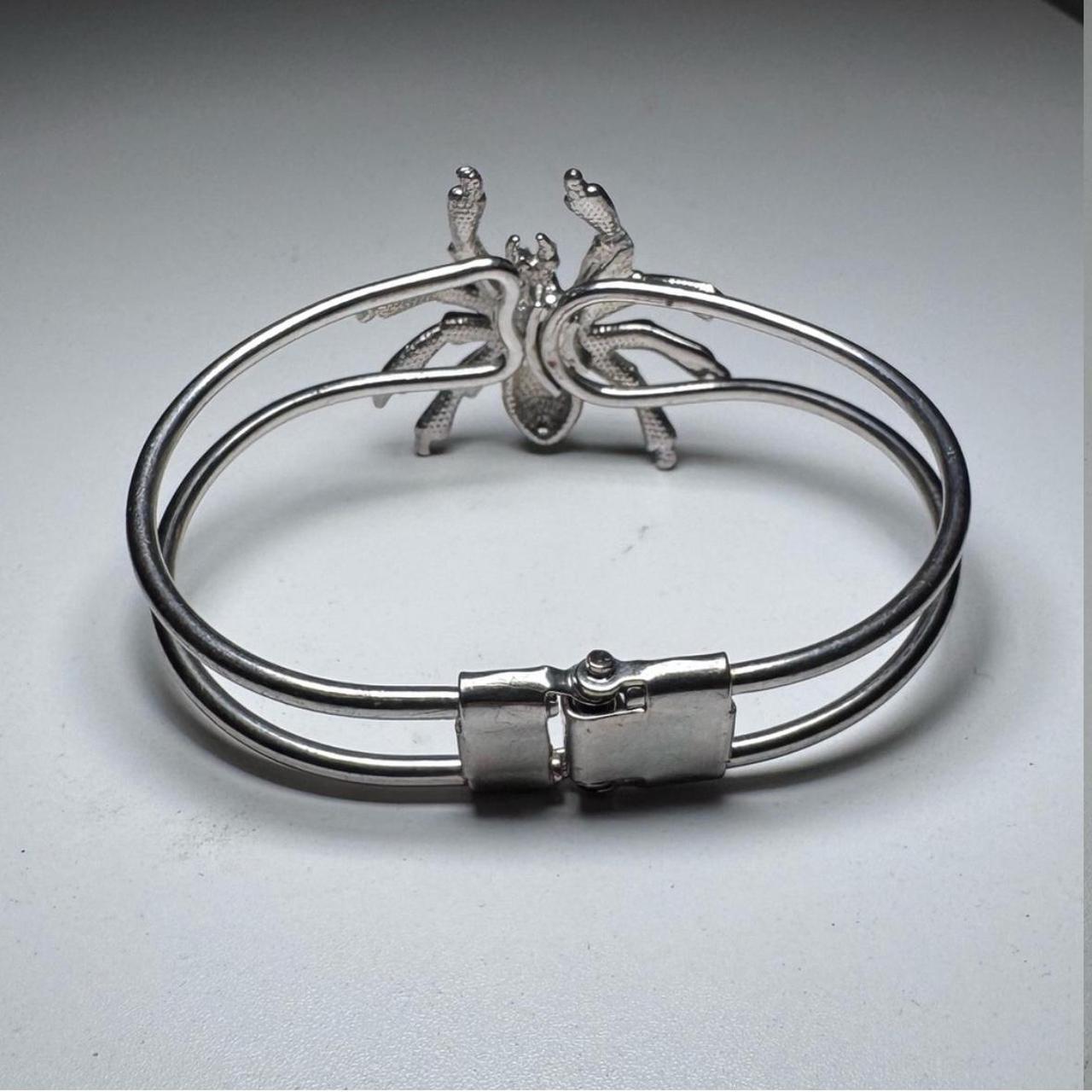 Women's Bracelet - Silver – Statement silver-tone… - image 3