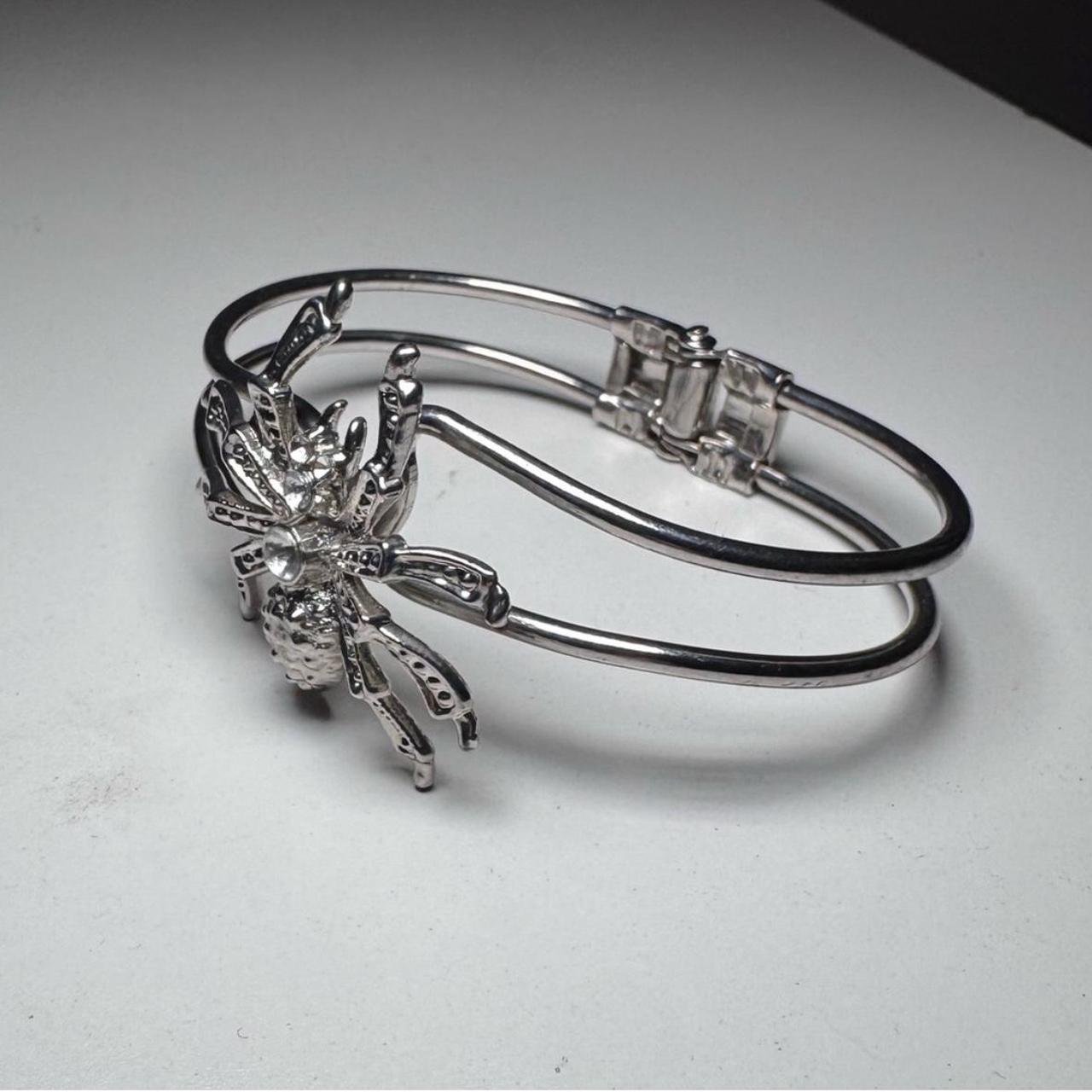 Women's Bracelet - Silver – Statement silver-tone… - image 4