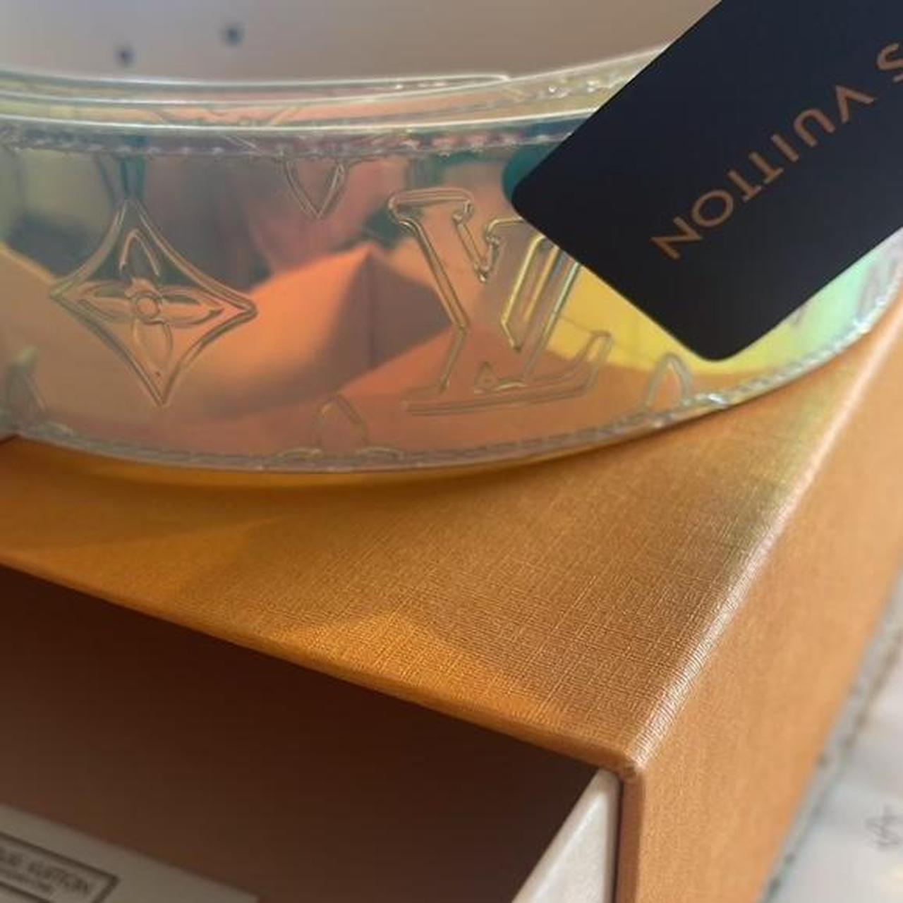 louis vuitton lv shape belt monogram 40mm prism