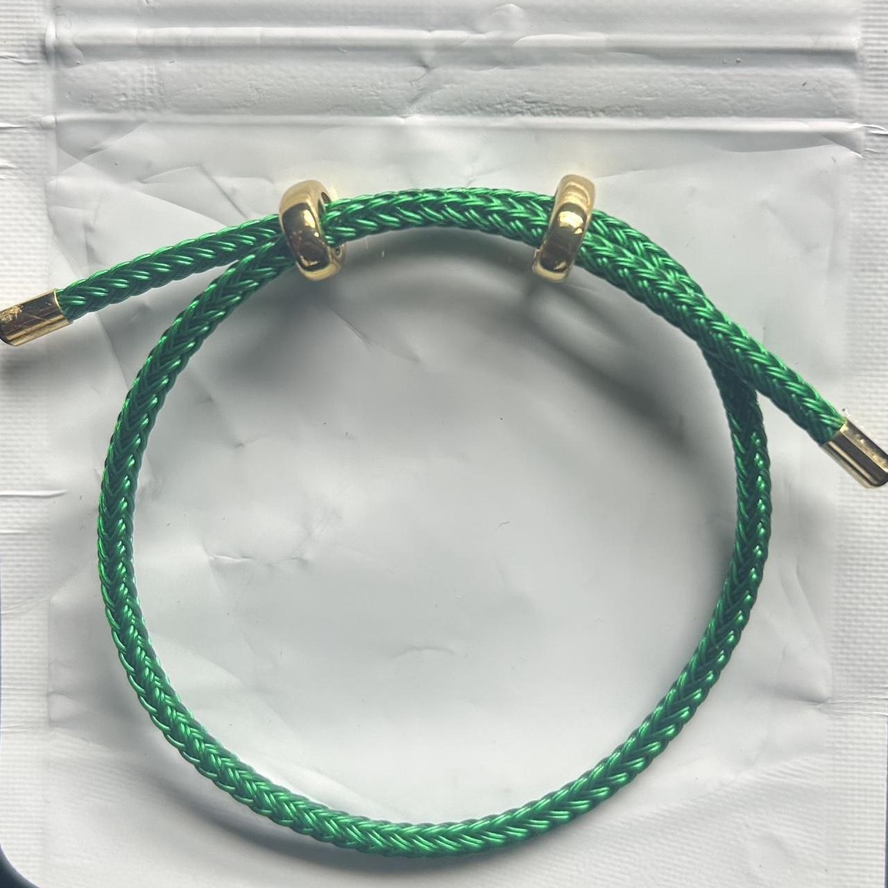 Women's Bracelet - Green – Green & gold rope bracelet #hermes #vetements …