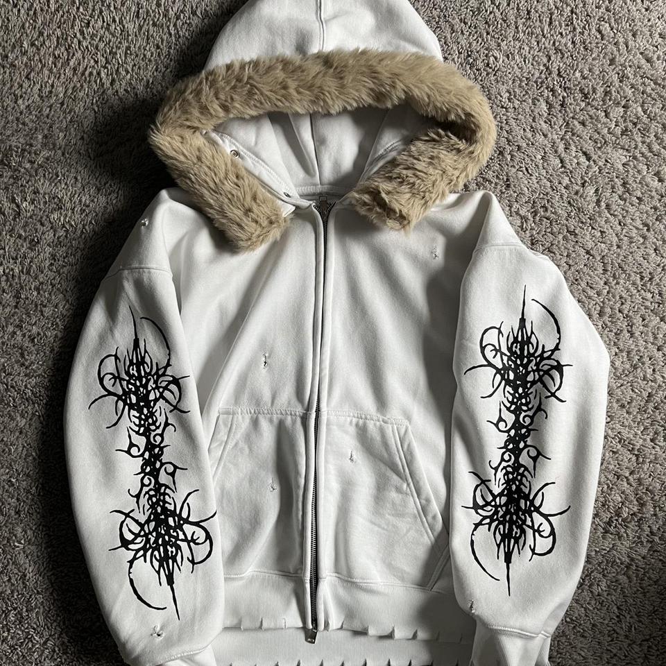 Y2k fur-jacket - Depop