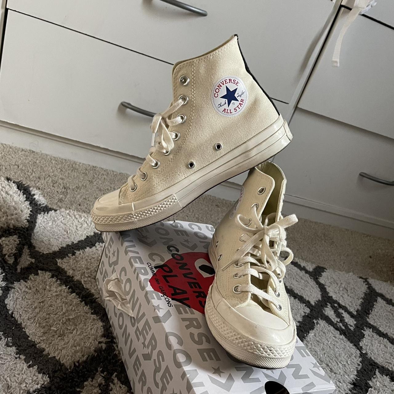 Comme des Garçons Play Women's Cream and White Trainers (3)