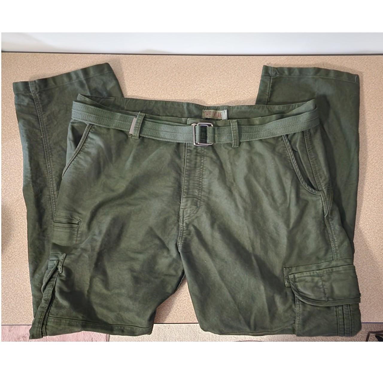 Olive Cargo Pants (Men's Size) Slight stretch,... - Depop