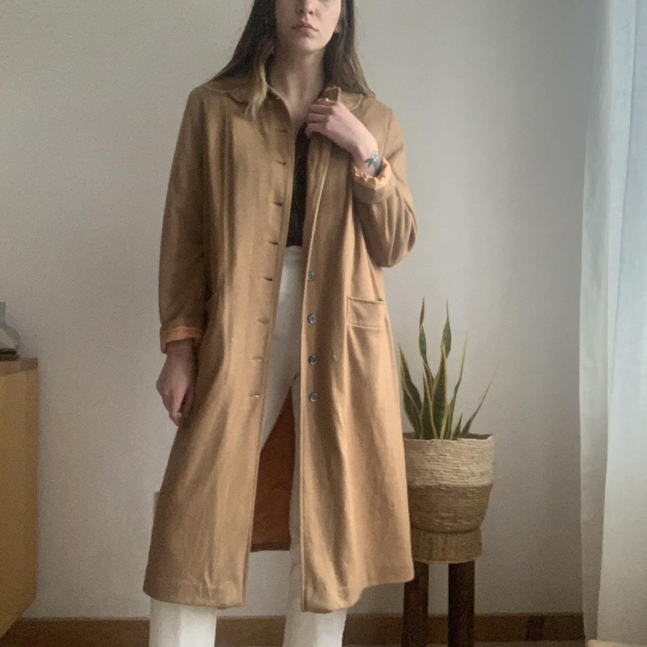 Vintage 60s tan duster sweater jacket. Peter Pan... - Depop