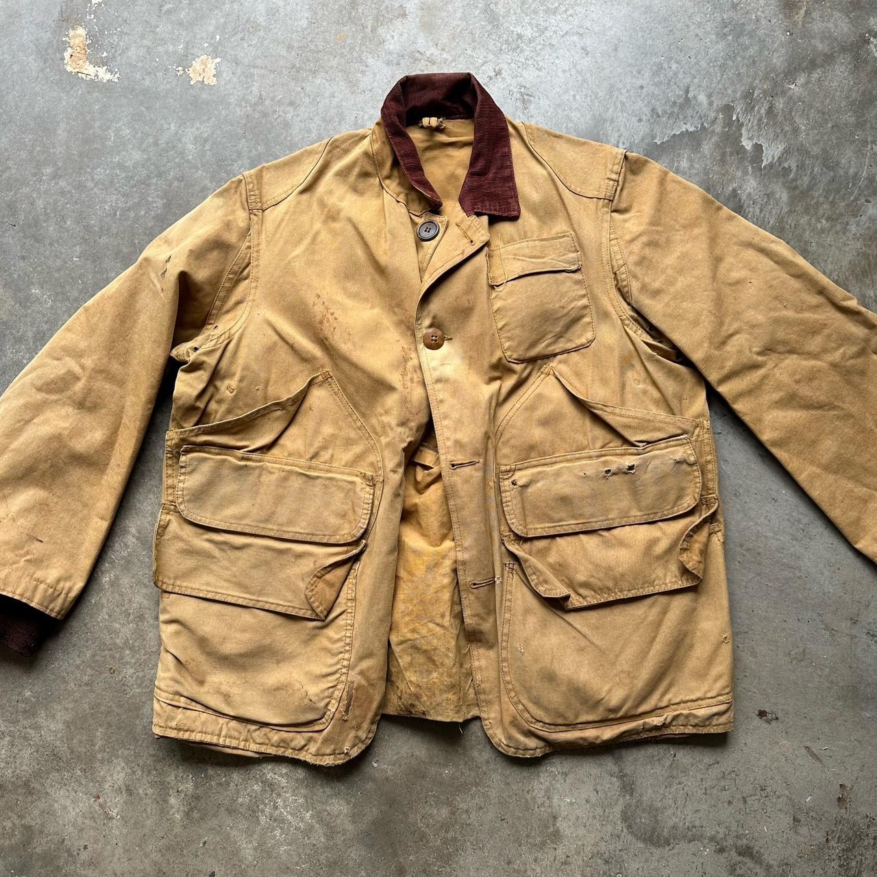 Vintage 50s JC Higgins canvas hunting jacket. Wear &... - Depop