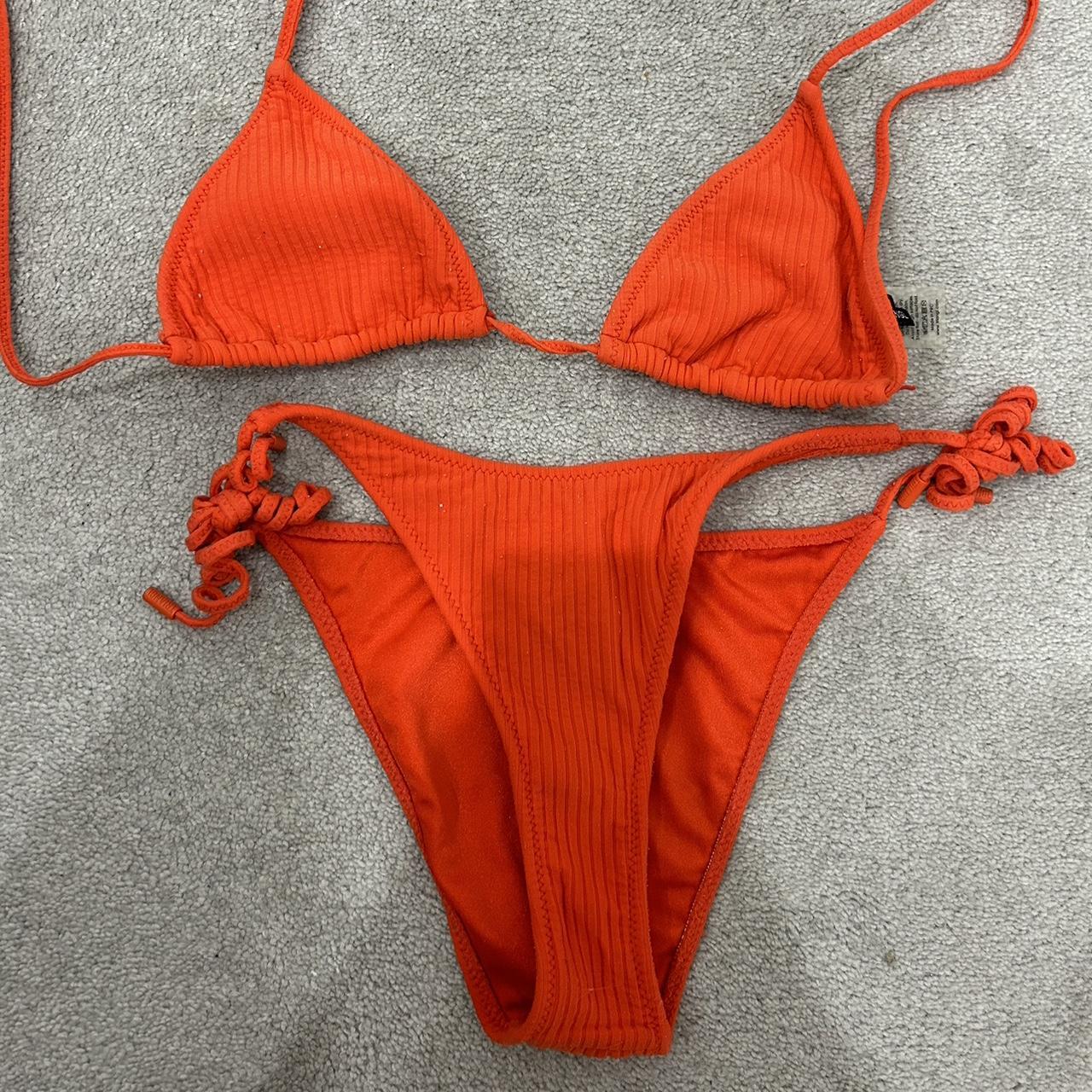 Red triangl bikini on sale